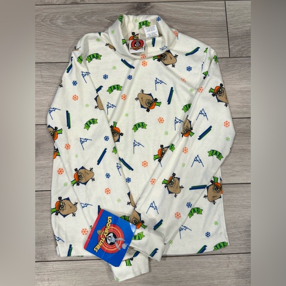 Vintage Looney Tunes Taz Long Sleeve L 7 AOP - Picture 1 of 3